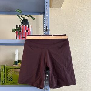 Oner Active Unified High Waisted Shorts 6" in Plum Brown
